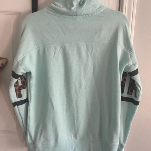 Pink Cheetah Cowl Neck Sweater - Picture 2 of 4